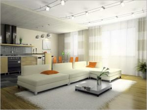 Interior of the stylish apartment